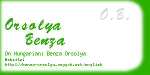 orsolya benza business card